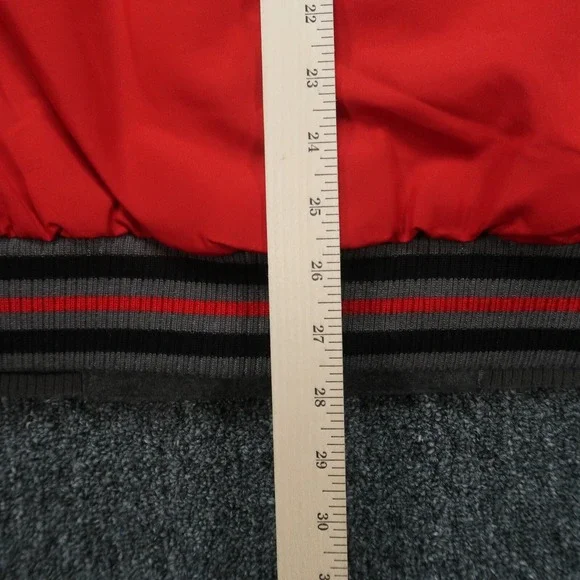 Portland Trail Blazers Jacket Mens XL Gray Red JH Design Reversible Wool Varsity